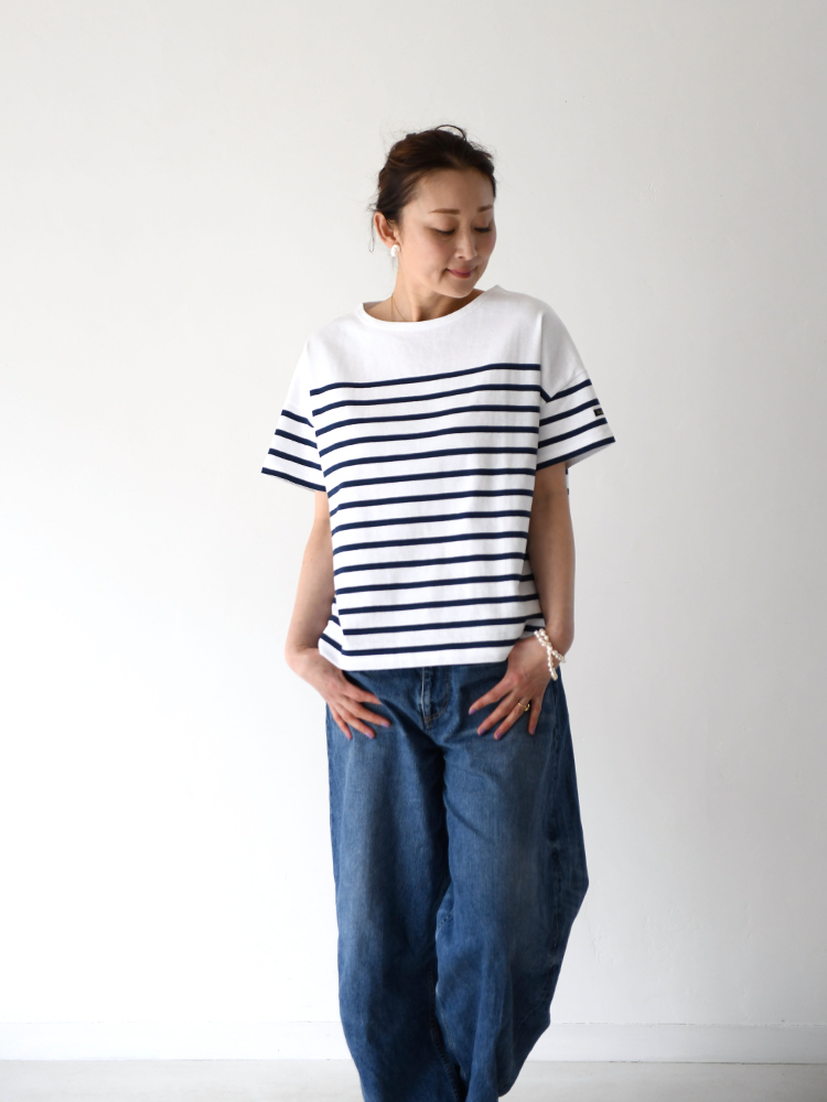 ハグオーワー×ルミノア　ボーダーカットソー　Tシャツ ハグオーワー×ルミノア ボーダーカットソー Tシャツ - メルカリ