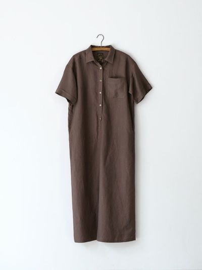 《タグ付》ハグオーワー CLOTH\u0026CROSS シャツカラーオールインワン　2裄丈約42cm