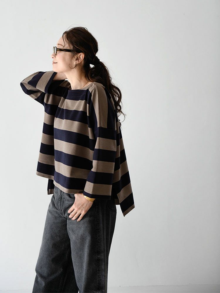 BOX型ビックボーダーボートネックカットソー | HUG O WaR ONLINE STORE