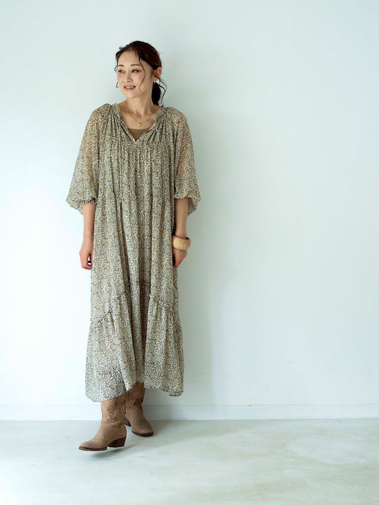 掲載終了予定】HUG O WAR ピンク コンビギャザー 血なまぐさく ロング  
