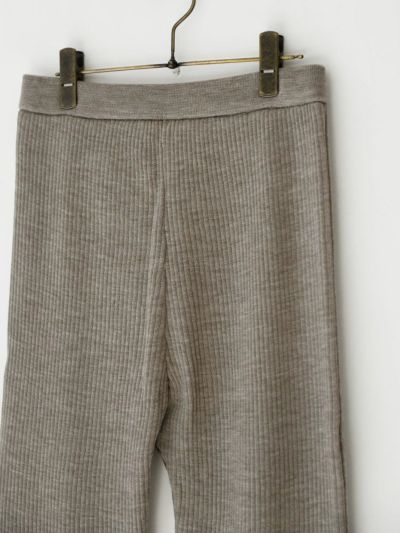 【美品】ハグオーワー⭐︎メランジニットパンツリブニットパンツbeige メランジニットパンツ | HUG O WaR ONLINE STORE