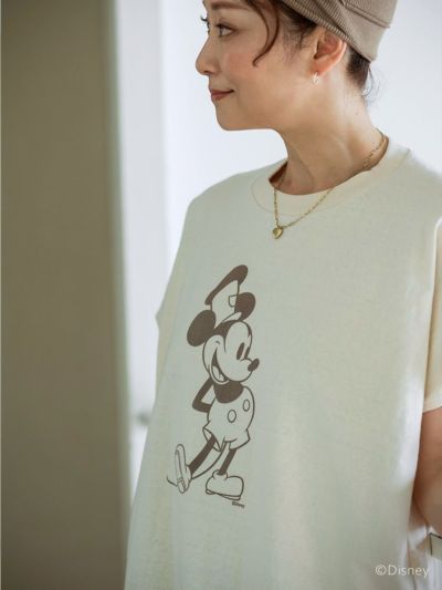 Americana×HUG O WaR/ミッキーマウス/フレンチスリーブT-sh