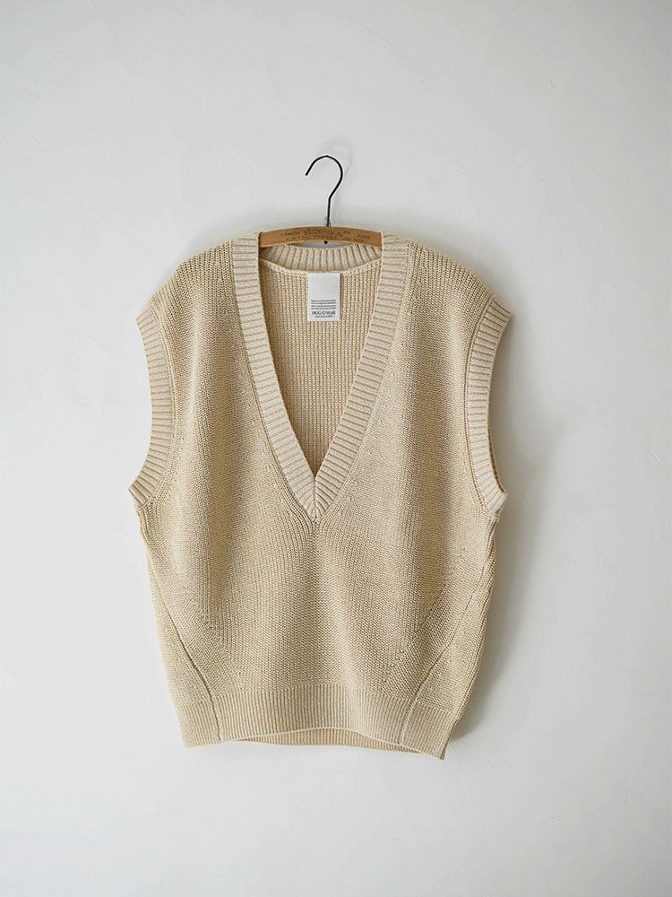 ローゲージ片畦編みVネックベスト | HUG O WaR ONLINE STORE