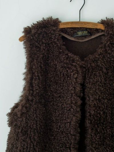 ハグオーワー＊ファーベスト＊ブラウン＊ショート丈＊新品タグ付き ハグオーワー＊ファーベスト＊ブラウン＊ショート丈＊新品タグ付き