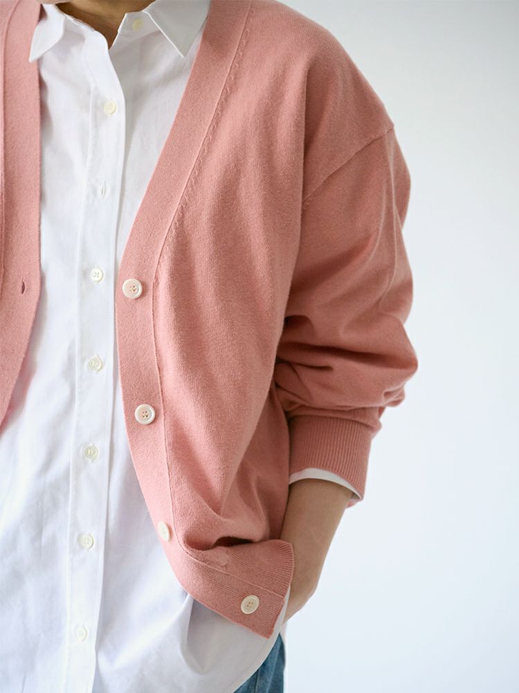 コットンカシミヤVネックカーディガン | HUG O WaR ONLINE STORE